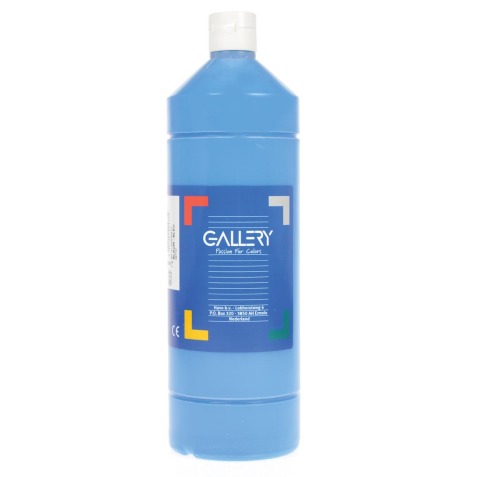 Gallery plakkaatverf, flacon van 1 l, blauw