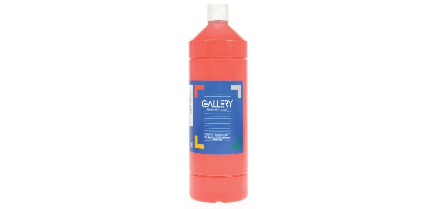 Gallery gouache, 1,000 ml bottle, light red