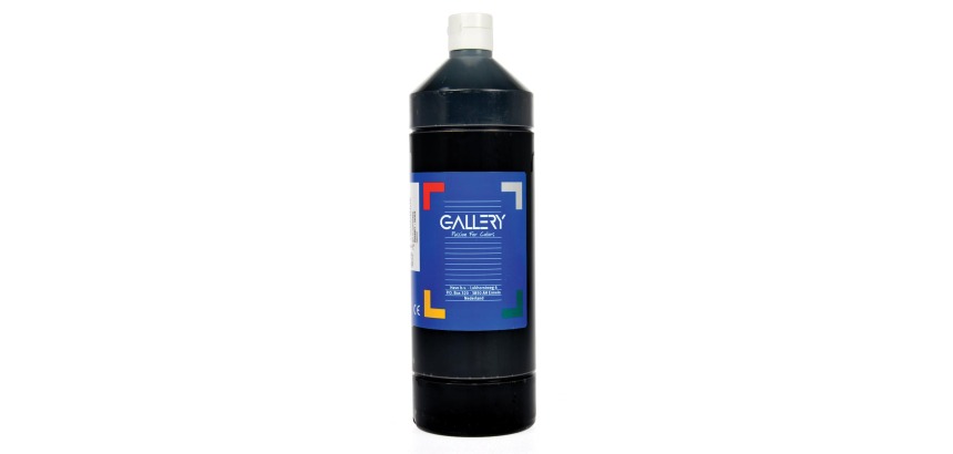 Gallery gouache, flacon de 1.000 ml, noir