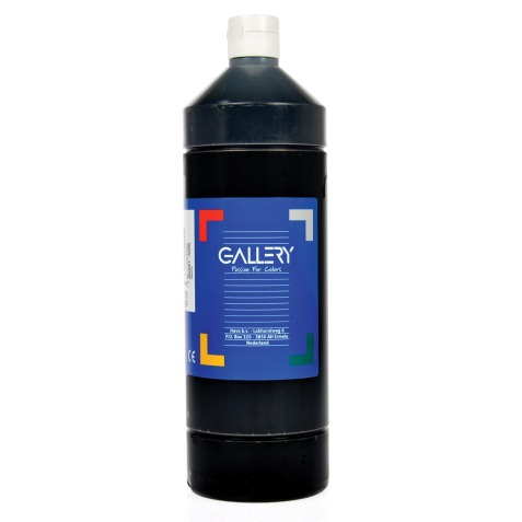 Gallery gouache, flacon de 1.000 ml, noir