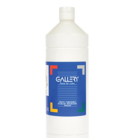 Gallery gouache, flacon de 1.000 ml, blanc