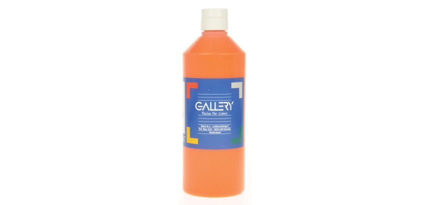 Gallery plakkaatverf, flacon van 500 ml, oranje