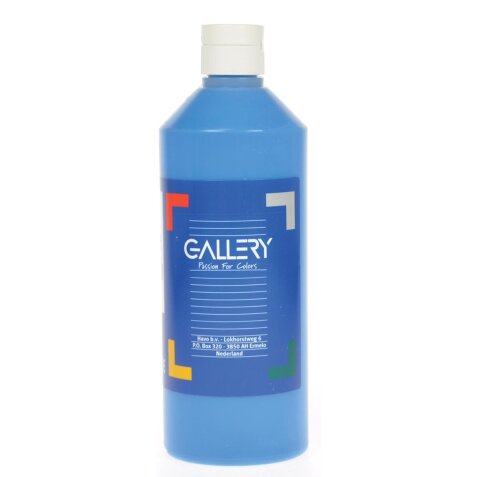 Gallery plakkaatverf, flacon van 500 ml, blauw