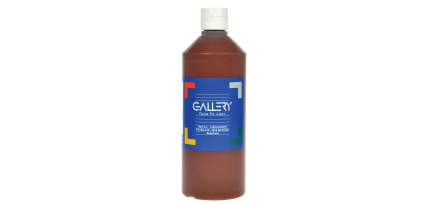 Gallery gouache, flacon de 500 ml, brun foncé