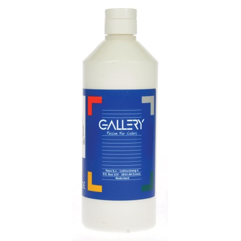 Gallery gouache, flacon de 500 ml, blanc