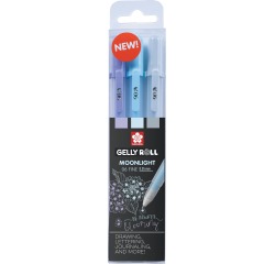 Stylo gel Sakura Gelly Roll Moonlight 06 Calme set 3 couleurs