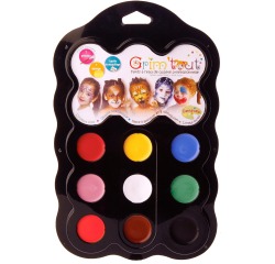 Grim'tout schminkpalet Carnaval, 9 kleuren