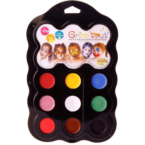 Grim'tout maquillage Carnaval, 9 couleurs