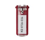 Durable Key Clip keychain, red, pack of 6 pieces