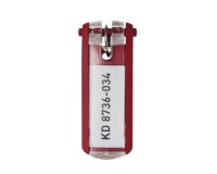 Durable sleutelhanger Key Clip, rood, pak van 6 stuks