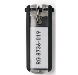 Durable porte-clés Key Clip, noir, paquet de 6 pièces