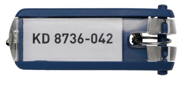 Durable Key Clip keychain, blue, pack of 6 pieces