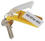 Durable sleutelhanger Key Clip, geel, pak van 6 stuks