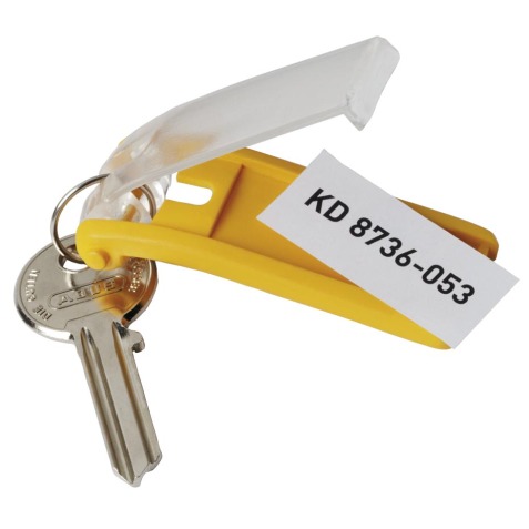 Durable porte-clés Key Clip, jaune, paquet de 6 pièces
