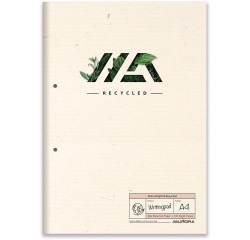 Bloc de cours Aurora Shine Bright & Recycled A4 2 trous 50 feuilles ligne 80g