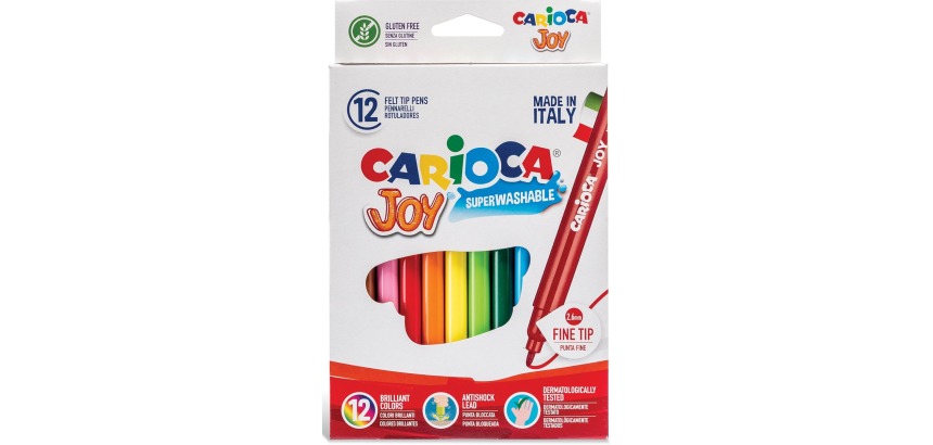 Carioca Joy Felt-Tip Pens Assorted Set 12 Pieces