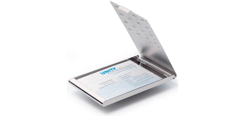 Haltbarer Kartenhalter aus Chrom