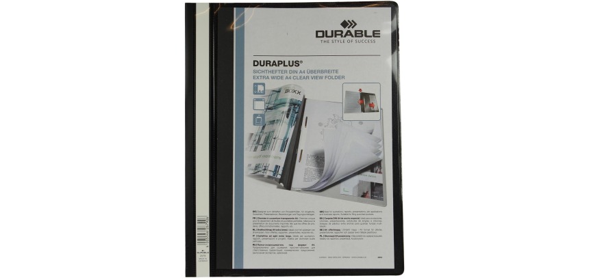 Chemise à lamelle Durable Duraplus A4 noir