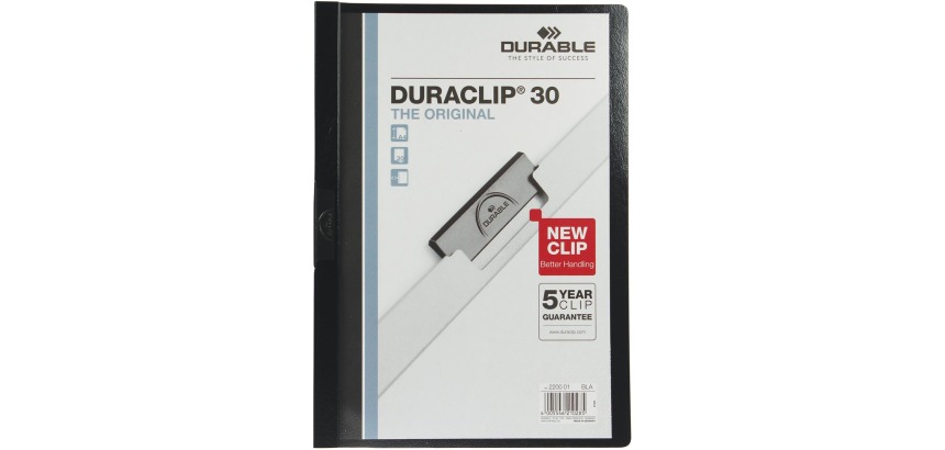 Durable Duraclip Clip File A4 3mm 30 Sheets Black