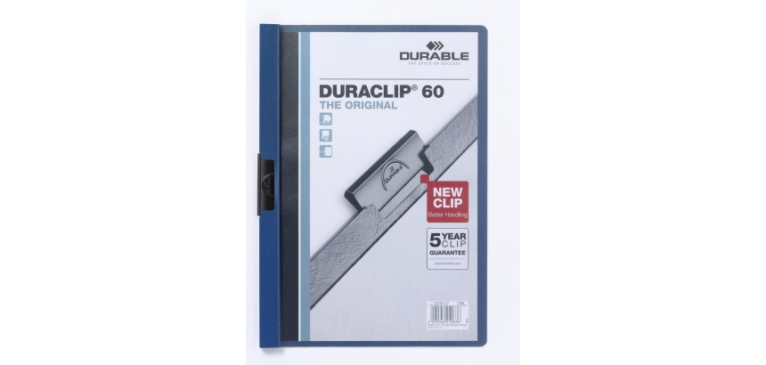 Durable Duraclip A4 6mm 60 Sheets Dark Blue Clip Folder