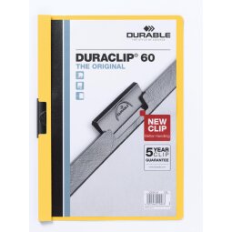 Durable Klemmap Duraclip Original 60 ,geel