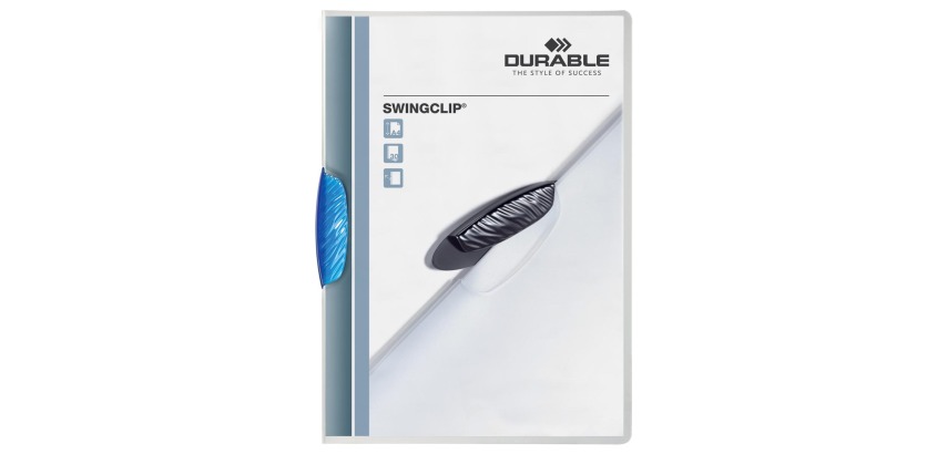 Durable chemise à pince Swingclip bleu transparent