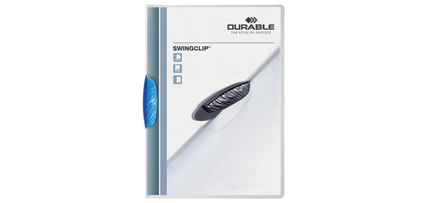 Durable chemise à pince Swingclip bleu transparent