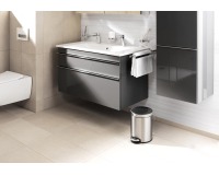 Durable poubelle à pédale, métal inoxydable, contenu 5 L