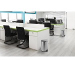 Durable poubelle à pédale, métal inoxydable, contenu 12 L