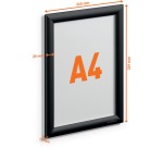 Durable clicklijst, ft A4, met zwarte frame