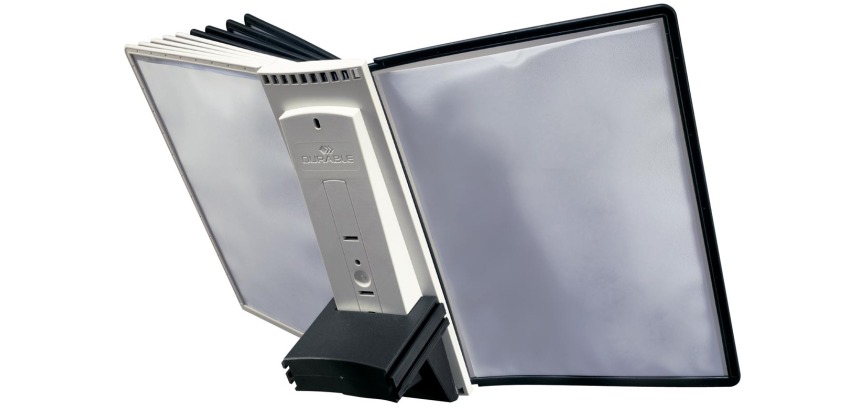 Durable Sherpa Table 10 uitbreidingsmodule voor ref. D563200: set van 10 zichtpanelen grijs/zwart