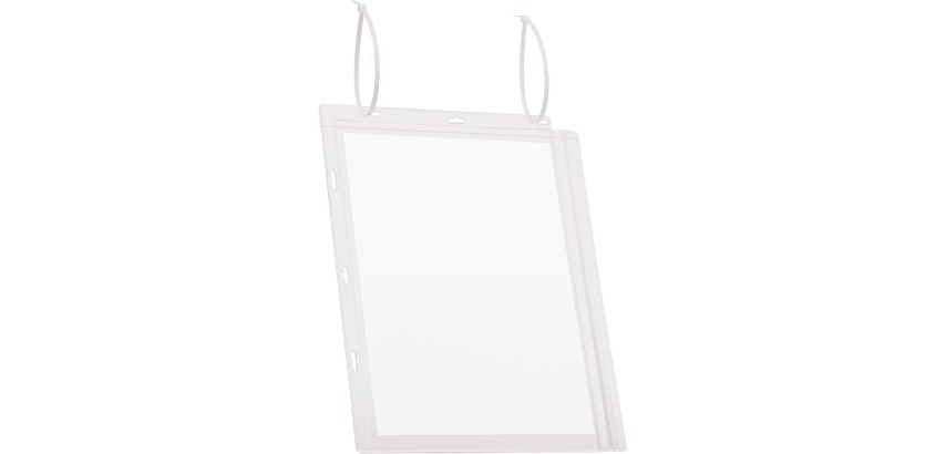 Durable pochette d'affichage imperméable à l'eau, avec attache-câbles, ft A4, paquet de 5 pièces