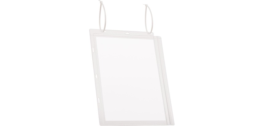 Durable waterbestendige hoes, met kabelbinders, ft A4, pak van 5 stuks