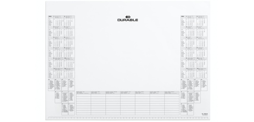 Durable sous-main avec calendrier 2026-2027