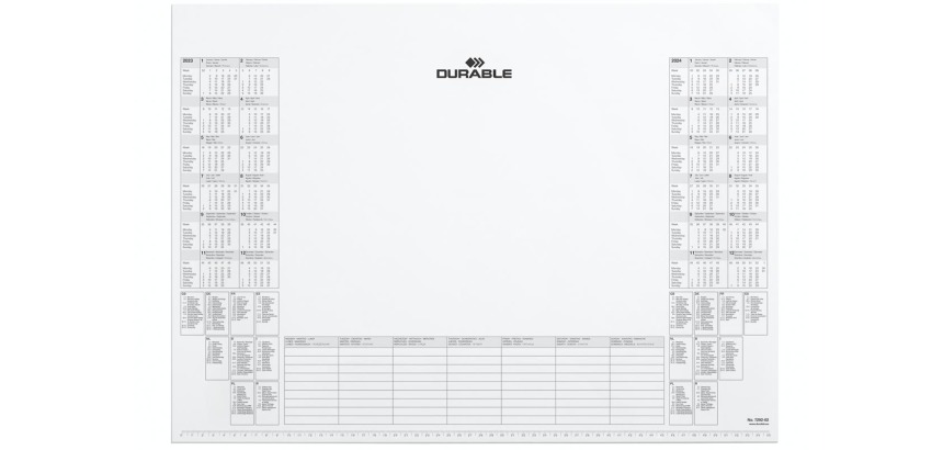 Durable sous-main avec calendrier 2026-2027