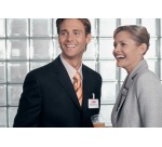 Durable badge met clip ft 90 x 60 mm, verticaal