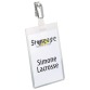 Durable badge met clip ft 90 x 60 mm, verticaal