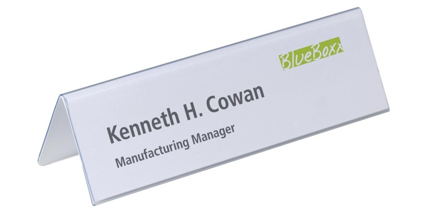 Durable table tent name holder size 61 x 210 mm