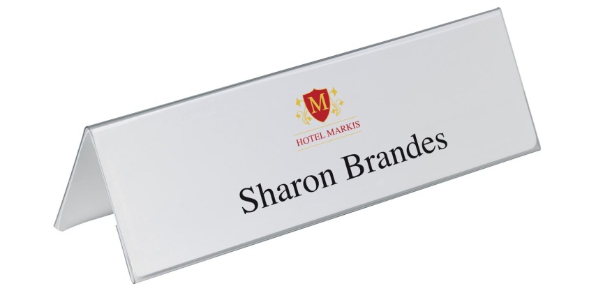 Durable table tent name holder size 105 x 297 mm
