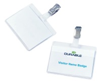 Badge Durable 8106 avec pince paysage ouvert 60x90mm