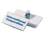 Durable badge + krokodillenklem ft 40 x 75 mm
