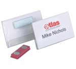 Durable magnetic badges ft 40 x 75 mm