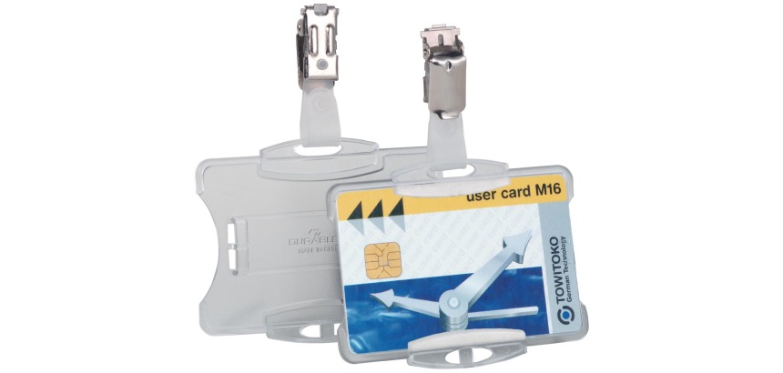 Durable name badge + clip