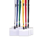 Durable badge with dark blue textile band, 10 pieces