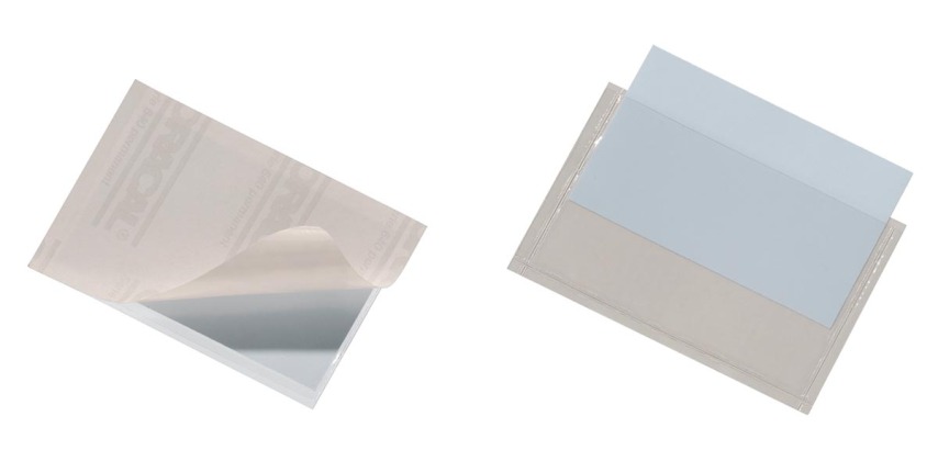 Adhesive pocket 9 x 5.7 cm Pocketfix Durable - Box of 100 pockets