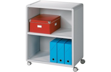 Paperflow meuble mobile multifonctionnel, 2 compartiments, gris