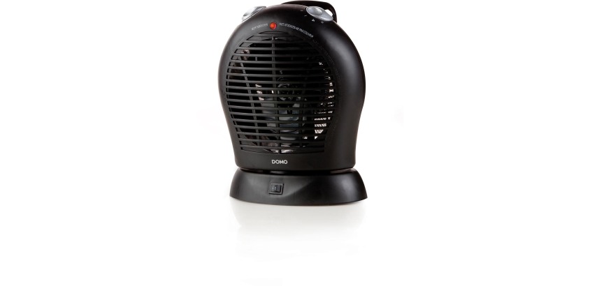Domo fan heater IP21, black