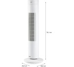 Domo Säulenventilator, Höhe 76 cm, weiß