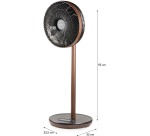 Domo ventilateur sur pied Wood Style, super silencieux, diamètre 33 cm