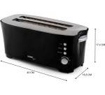 Domo grille-pain B-Smart, pour 4 tranches de pain, noir